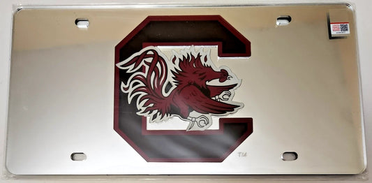 31142 South Carolina Gamecocks NCAA WinCraft Silver Laser Tag License Plate