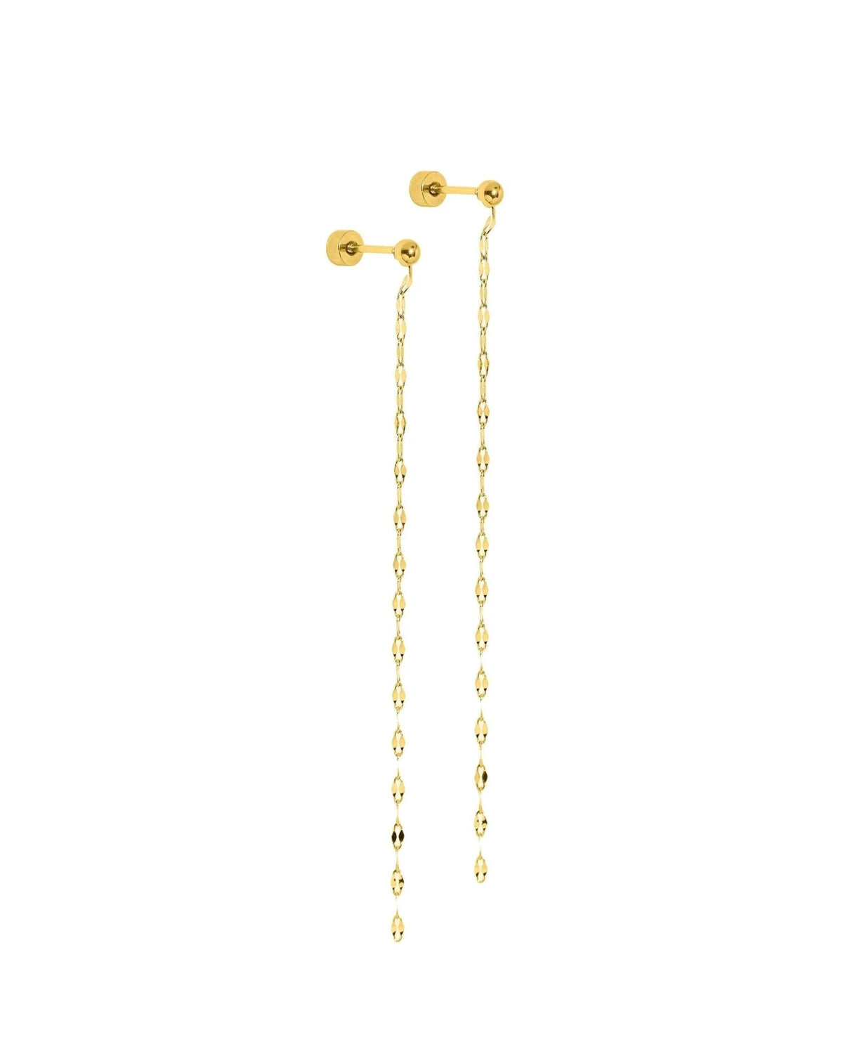 LINNY4319 Screwback Stud Earrings - Devin Duster Gold Flatback 0