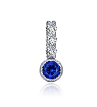 BP002 Lafonn Sterling Silver Lassaire Simulated Diamond/Simulated Birthstone Charm 0