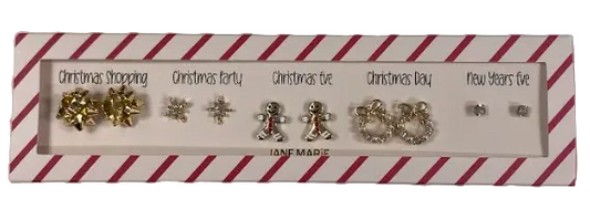 JM70676E-4 Jane Marie Set of 5 Christmas Earrings 0