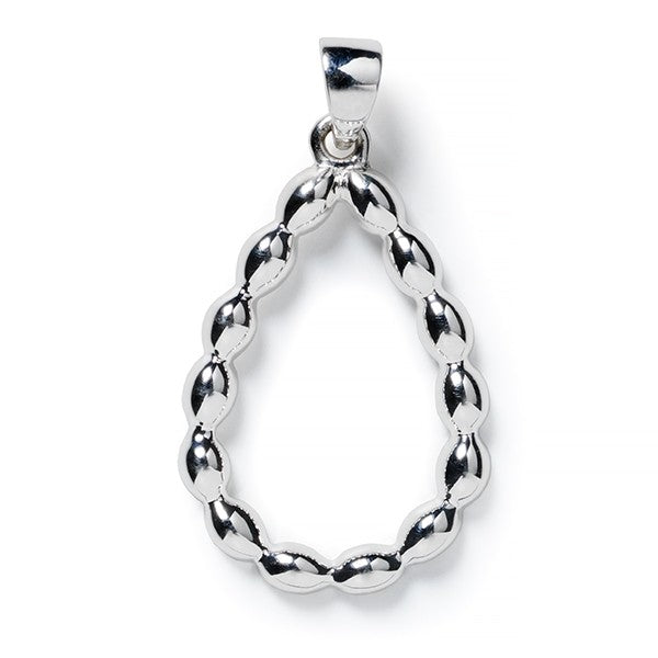 740 DER P1859 Southern Gates Sterling Silver Dewdrop Rice Bead Pendant 0