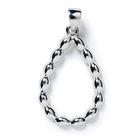 740 DER P1859 Southern Gates Sterling Silver Dewdrop Rice Bead Pendant 0