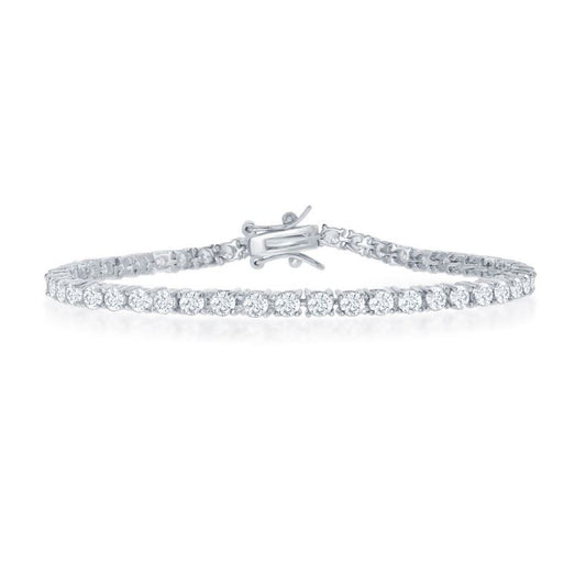 Sterling Silver CZ Tennis Bracelet - 7.5"