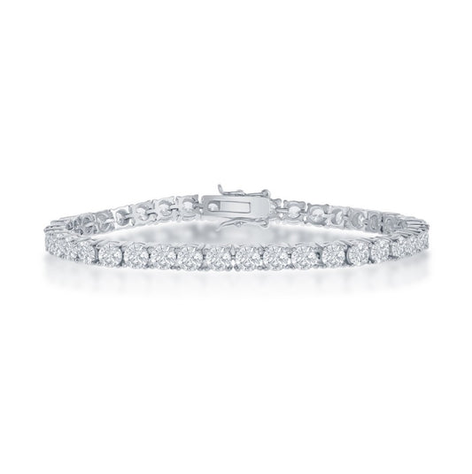Sterling Silver CZ Tennis Bracelet - 8.5 Inches