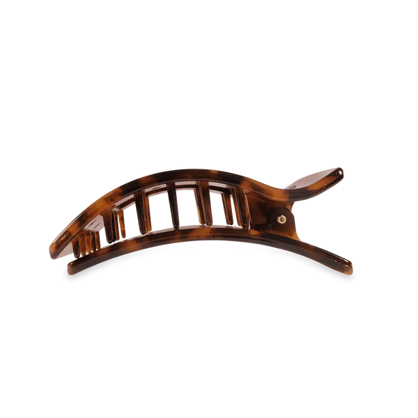 TT-FCM03-001 Teleties Tortoise Medium Flat Rectangle Hair Clip