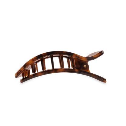 TT-FCM03-001 Teleties Tortoise Medium Flat Rectangle Hair Clip