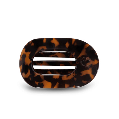 Teleties Tortoise Flat Round Hair Clip