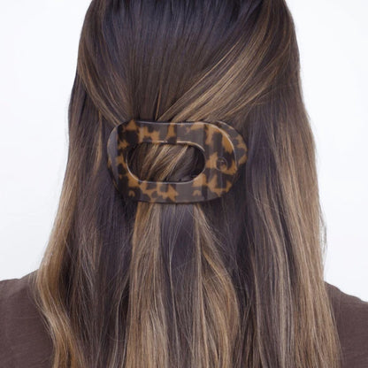 Teleties Tortoise Flat Round Hair Clip