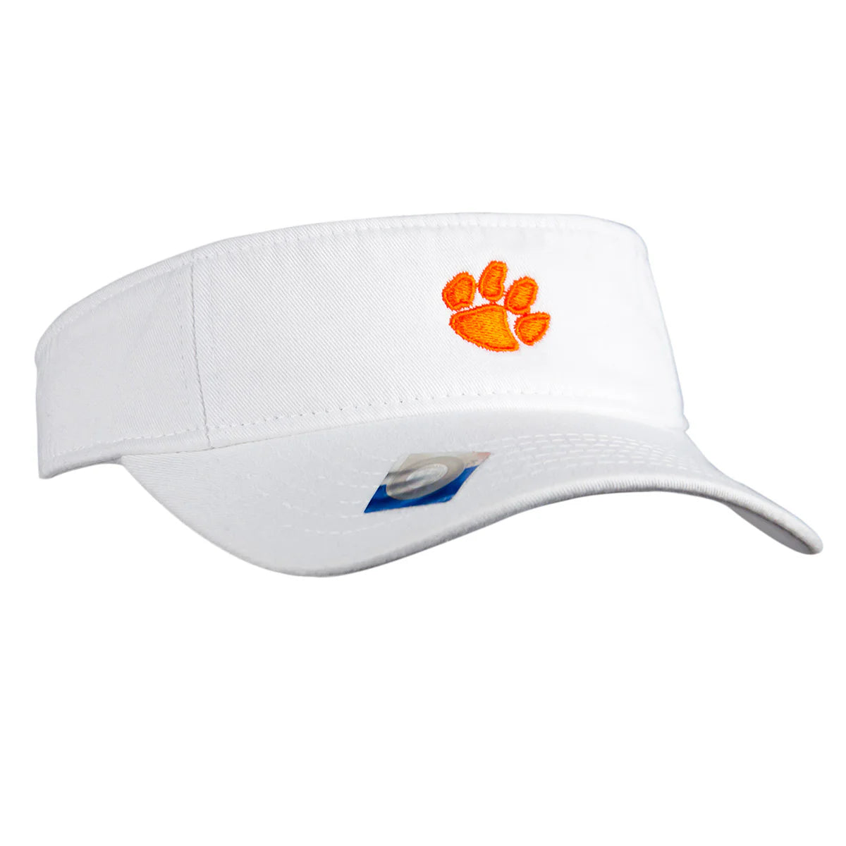 Palmetto Shirt Co. Clemson Tiger Paw Logo Visor White Onesize