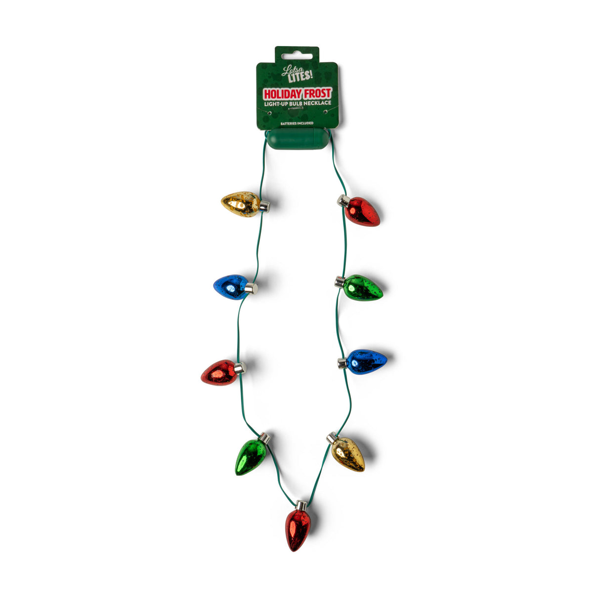 XFLHF24 Lotsa LITES!® Holiday Frost Light-Up Bulb Necklace 0