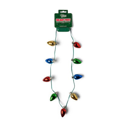 XFLHF24 Lotsa LITES!® Holiday Frost Light-Up Bulb Necklace 0