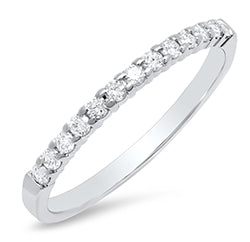10K White Gold Diamond Band - .20CT