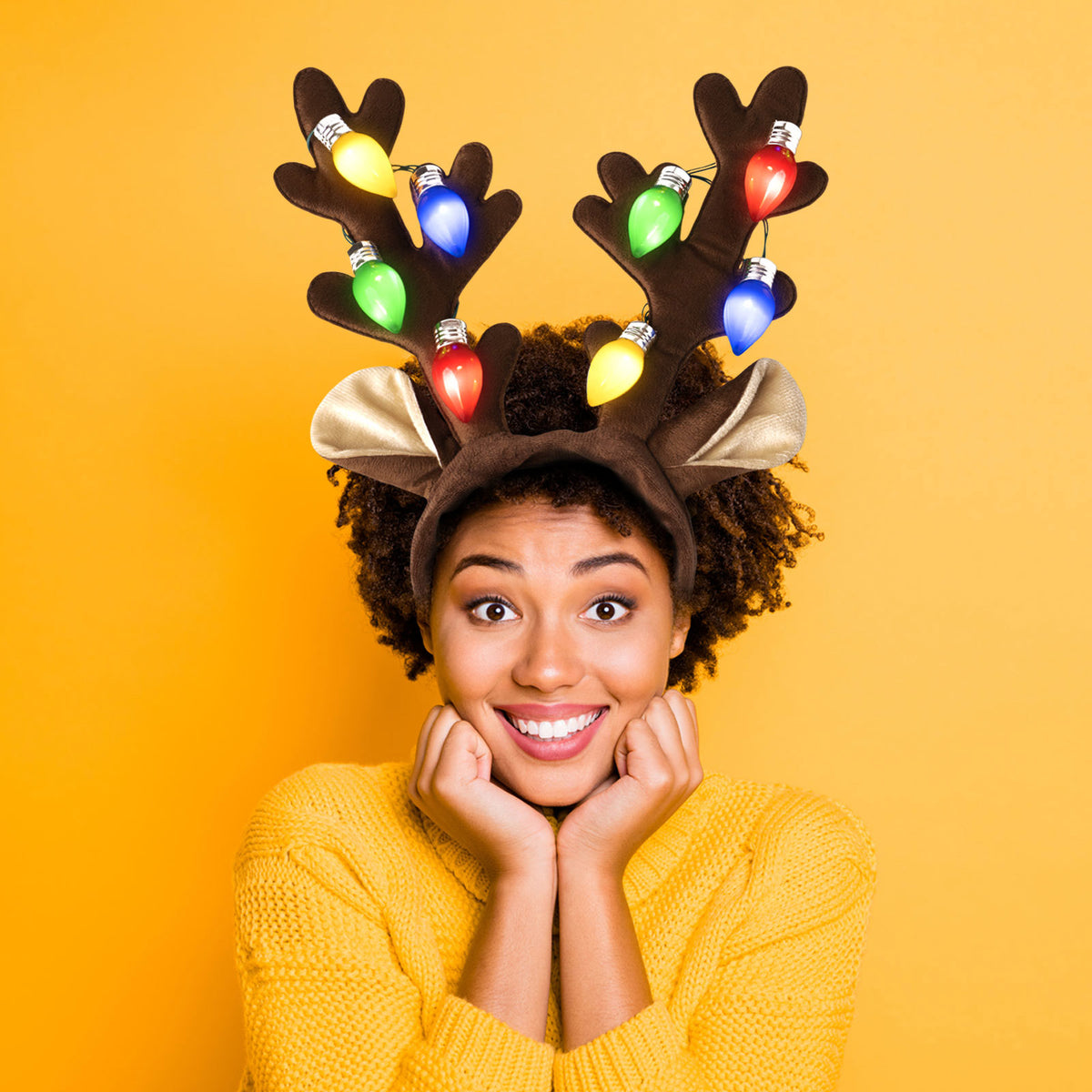 XLTJHB24 Lotsa LITES! Jumbo Light-Up Antler Headband 0