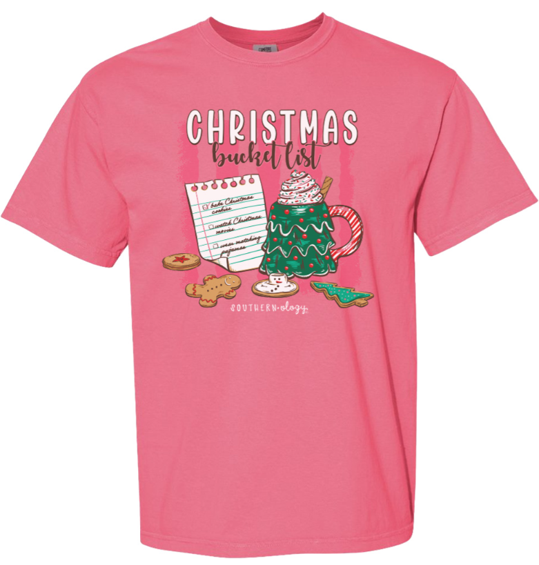 ChristmasBucketList-SS Southernology Christmas Bucket List Short Sleeve T-Shirt 0