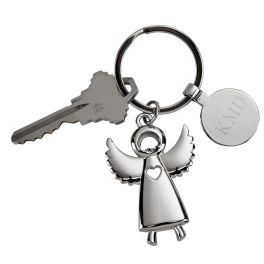 Angel Keychain with Engravable Disc 