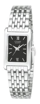 Ladies Silver Tone Stainless Steel Citizen Quartz Watch - EJ5850-57E