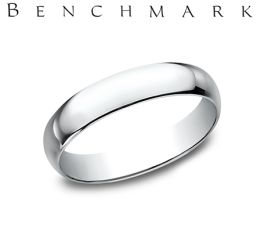 Benchmark 10K White Gold Wedding Band - 4mm - Size 9
