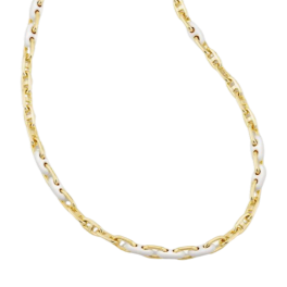 Kendra Scott Gold Tone Bailey Chain Necklace In White Mix