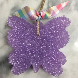 Purple Butterfly With Ribbon Freshie