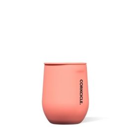 Corkcicle 12oz Stemless - Neon Coral