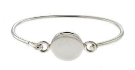 Sterling Silver Round Baby Bangle Bracelet - 5"