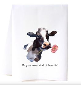 Cow With Flower Flour Sack Towel