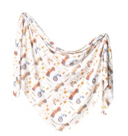 Copper Pearl Knit Swaddle Blanket - Hayride