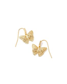 Kendra Scott Hadley Butterfly Small Drop Earrings In Gold