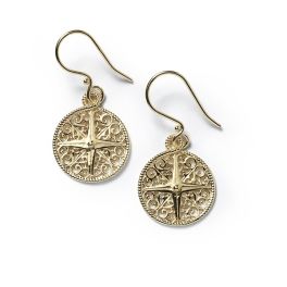 Southern Gates Gold Plated Compass Earrings