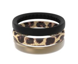 Groove Leopard Stackable Rings