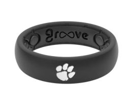 Groove Life College Clemson Black Logo Thin Ring