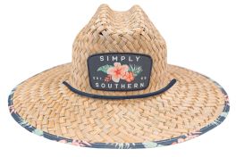 Simply Southern Straw Hat - Hibiscus 