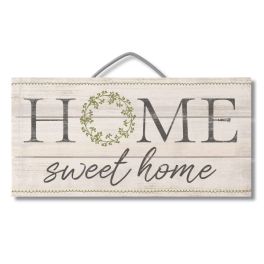 Home Wreath Pallet Sign - 12"x6"