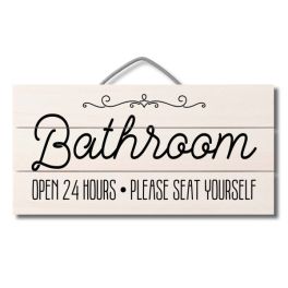 Bathroom Pallet Sign - 12"x6"