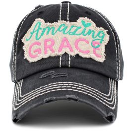Amazing Grace Baseball Hat - Black