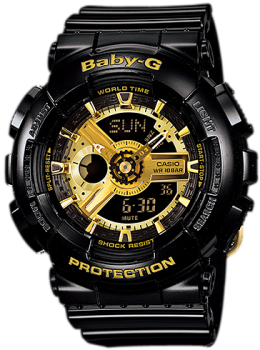 Ana-Digi 3D Baby-G Watch - Black/Gold