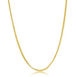 Sterling Silver Gold Plated 1.5mm Franco Chain - 18"