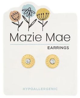Mazie Mae Gold Cubic Zirconia Starburst Stud Earrings