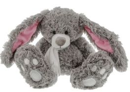 Large Rabbit With Scarf - Grey