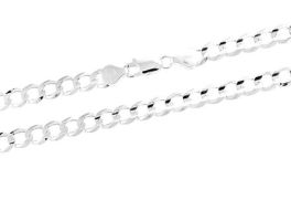 Sterling Silver 6.5mm Super Light Curb Chain - 22"