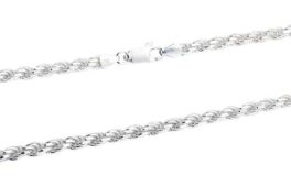 Sterling Silver 4.5mm Rope Chain - 22"