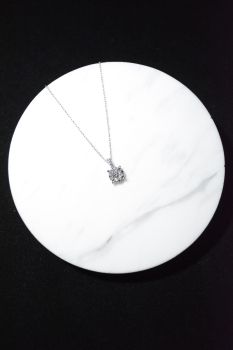 14K White Gold .28CTTW Diamond Galaxy Necklace