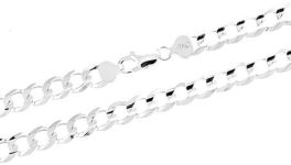 Sterling Silver 8mm Super Light Curb Chain - 26"