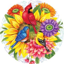 Birds & Flowers Accent Magnet