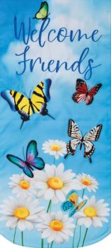 Welcome Butterflies Applique Banner