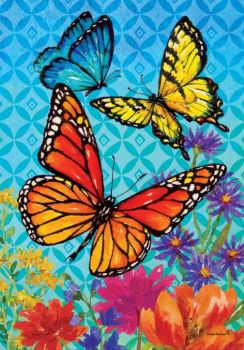 Butterfly & Wildflowers Large House Flag