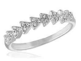 Stacks Cubic Zirconia Triangle Infinity Ring
