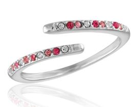Stacks Thin Pink Open Ring