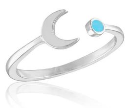 Stacks Open Moon & Pacific Opal Ring