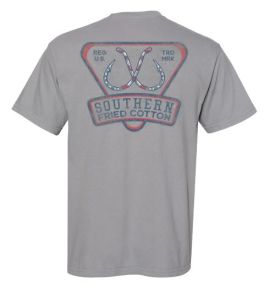 Southern Fried Cotton American Hooks Patch Short Sleeve T-Shirt
